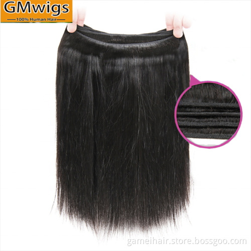 wholesale frontal custom wigs 100% Human hair extension bundle cutical aligned raw indian hair Straight Hair Bundles
